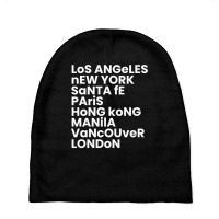 Los Angeles New York Santa Fe Paris Cities Of The World Sweatshirt Baby Beanies | Artistshot