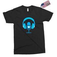 Blue Headphones & Microphone Exclusive T-shirt | Artistshot