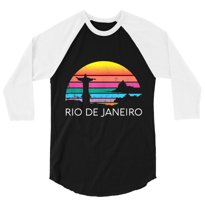 Rio De Janeiro Brazil Beach Surf Ocean Brazilian Island Bay T Shirt 3/4 Sleeve Shirt by cm-arts | Artistshot