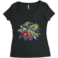 Blaze And The Monster Machines Friction, Force, Adhesion Women's Triblend Scoop T-shirt | Artistshot