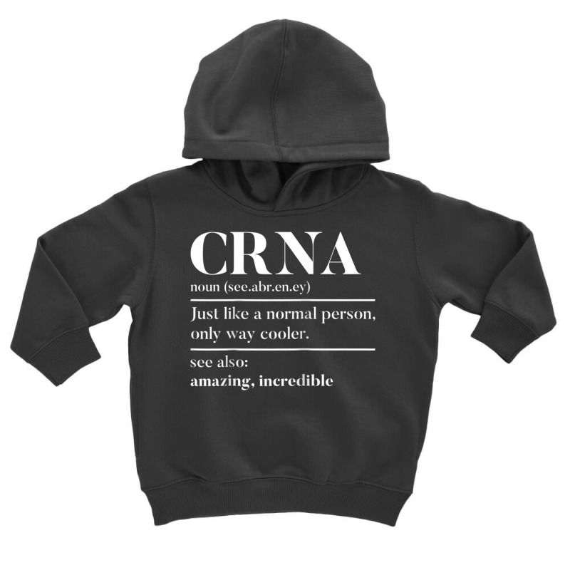 Crna Noun   Certified Registered Nurse Anesthetists Raglan Baseball Te Toddler Hoodie | Artistshot