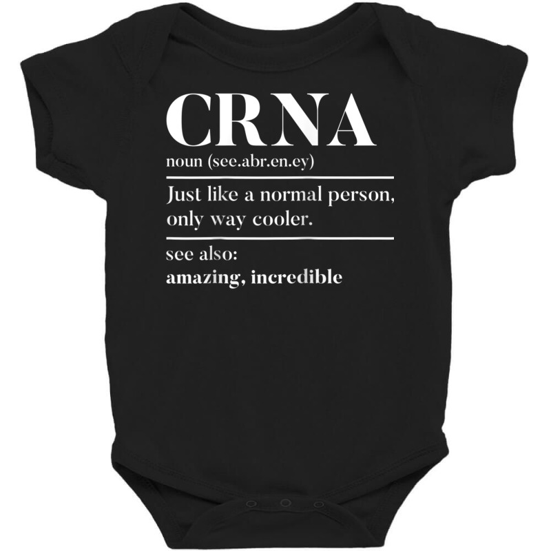 Crna Noun   Certified Registered Nurse Anesthetists Raglan Baseball Te Baby Bodysuit | Artistshot