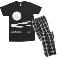 Joni Mitchell Joni Mitchell _ Let The Wind Carry Me _ Minimalist Graph Men's T-shirt Pajama Set | Artistshot