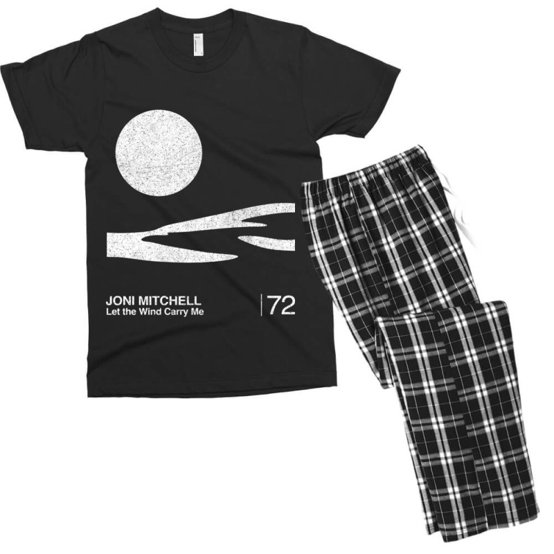 Joni Mitchell Joni Mitchell _ Let The Wind Carry Me _ Minimalist Graph Men's T-shirt Pajama Set | Artistshot