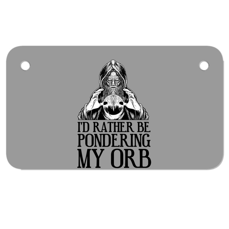 Don't Talk To Me Until I've Pondered Motorcycle License Plate | Artistshot