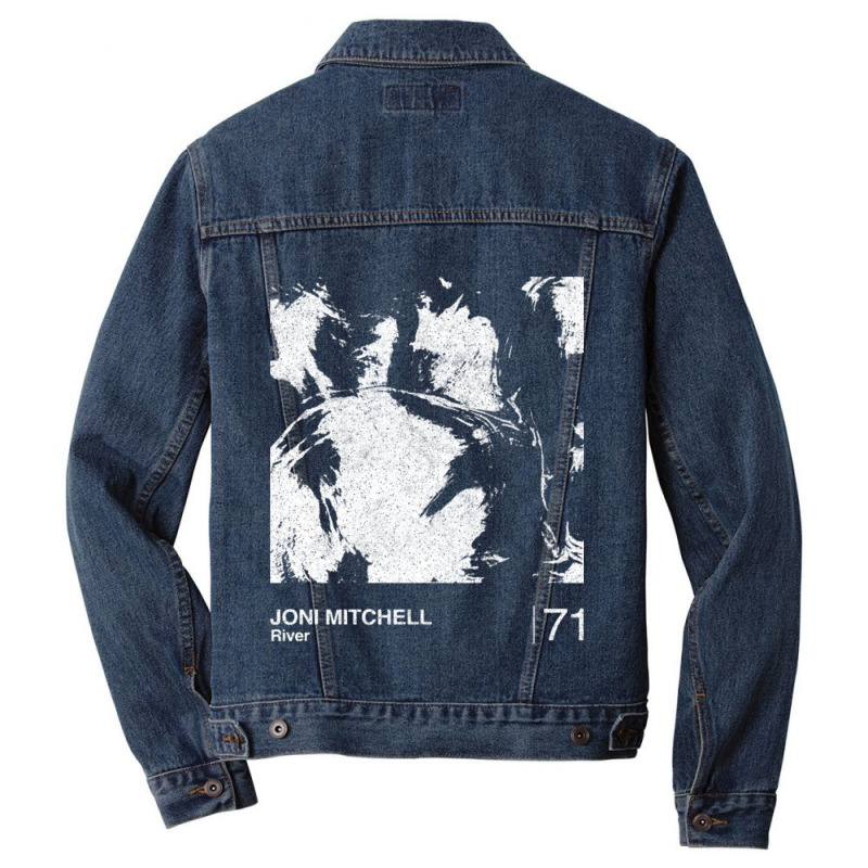 Joni Mitchell Joni Mitchell _ River _ Minimalist Graphic Artwork Desig Men Denim Jacket | Artistshot