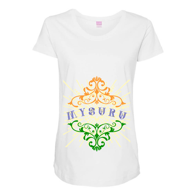 Indian Pride From Mysuru Maternity Scoop Neck T-shirt by cm-arts | Artistshot