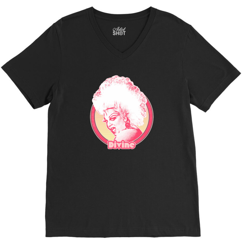 Divine Retro Fan Art Design V-Neck Tee by cm-arts | Artistshot