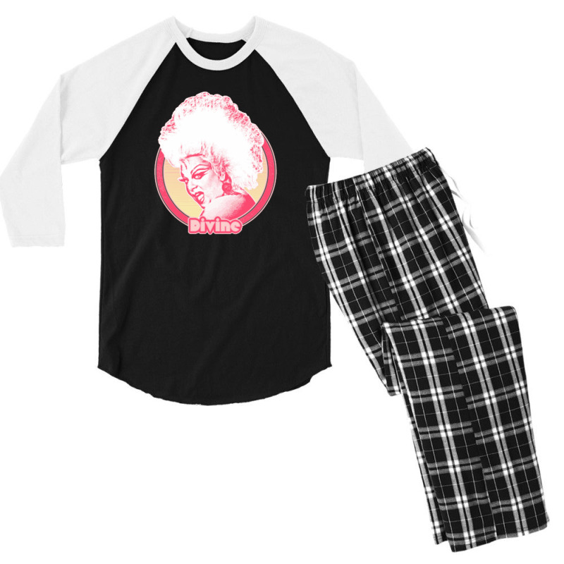 Divine Retro Fan Art Design Men's 3/4 Sleeve Pajama Set by cm-arts | Artistshot