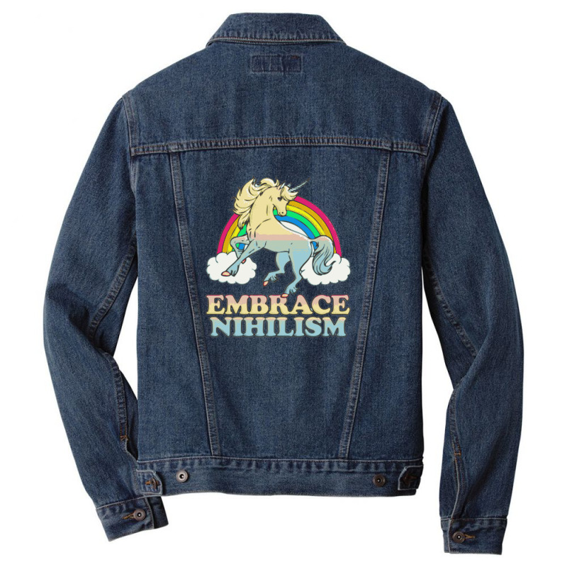 Embrace Nihilism Men Denim Jacket by cm-arts | Artistshot