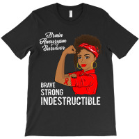 Brain Aneurysm Survivor Indestructible Awareness Gift T-shirt | Artistshot