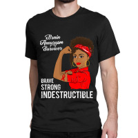 Brain Aneurysm Survivor Indestructible Awareness Gift Classic T-shirt | Artistshot