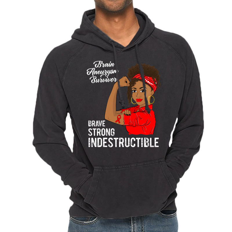 Brain Aneurysm Survivor Indestructible Awareness Gift Vintage Hoodie by CUSER3772 | Artistshot