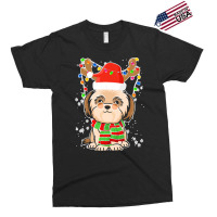 Funny Shih Tzu Lovers Christmas Shih Tzu Christmas Tree Santa Hat Xmas Exclusive T-shirt | Artistshot