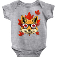 Canadian Fox Maple Tree Leaf Canada Flag Animal Fox Lover Tank Top Baby Bodysuit | Artistshot