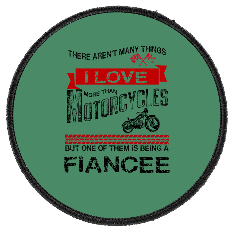 This Fiance Loves Motorcycles Round Patch | Artistshot