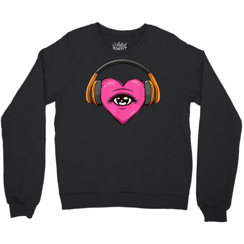 Downtown Girl Aesthetic Heart Weirdcore Coquette Aesthetic Crewneck Sweatshirt | Artistshot