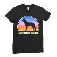 Australian Kelpie Australian Kelpie Vintage Sunset Dog Ladies Fitted T-shirt | Artistshot