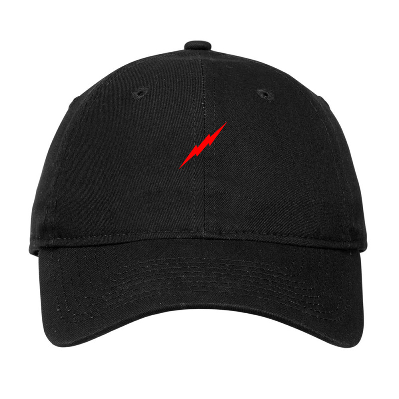 Red Lightning Bolt Adjustable Cap by LandynErickson | Artistshot