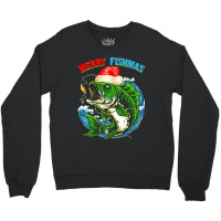 Funny Merry Christmas Fishmas Funny Fishing Fish Present Crewneck Sweatshirt | Artistshot