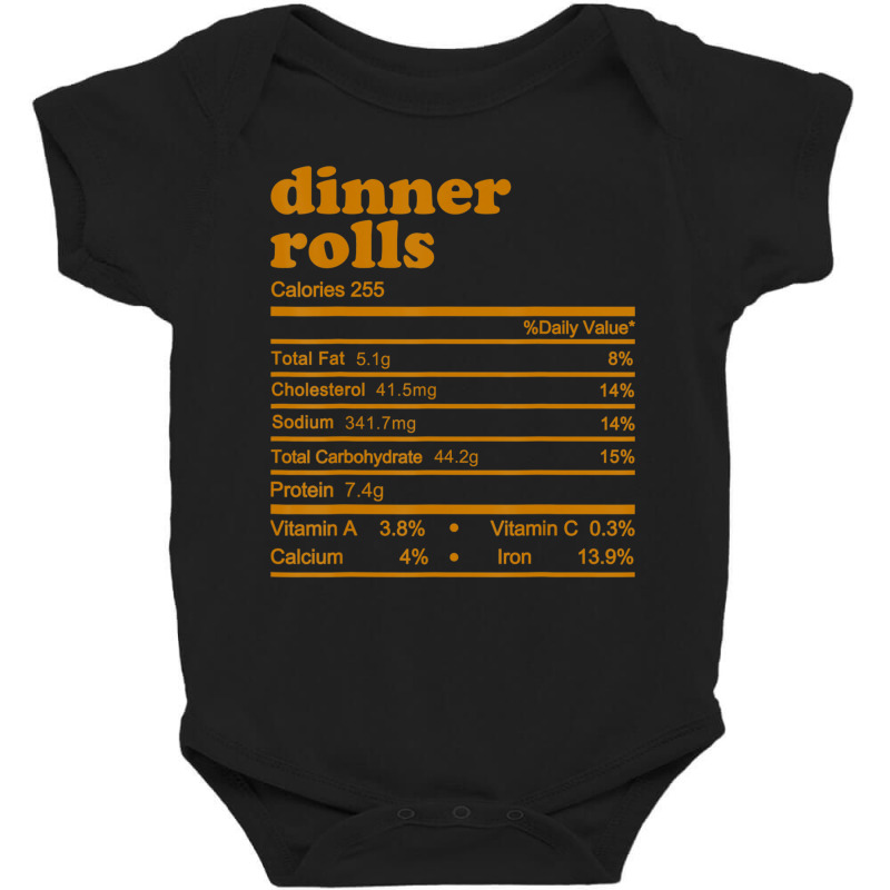 Dinner Rolls Nutrition Facts 2021 Thanksgiving Nutrition Baby Bodysuit by cm-arts | Artistshot