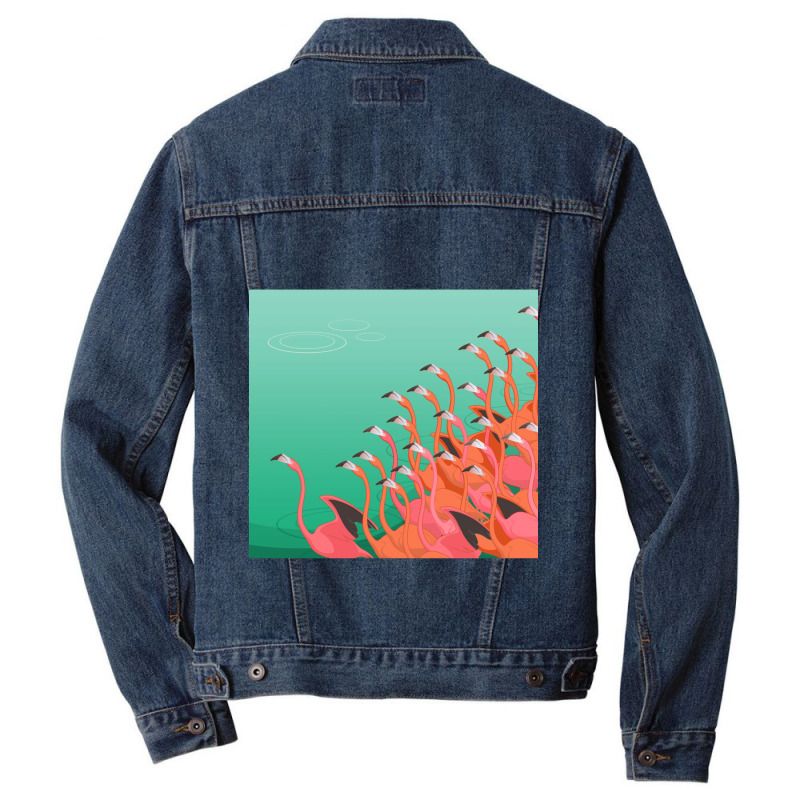 Fresco Of The Flamingoes Men Denim Jacket | Artistshot