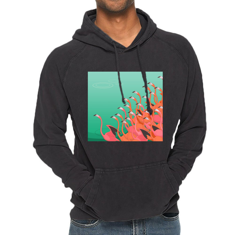 Fresco Of The Flamingoes Vintage Hoodie | Artistshot