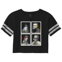 Ninja Artists Leonardo Donatello Raphael Michelangelo Parody Renaissan Scorecard Crop Tee | Artistshot