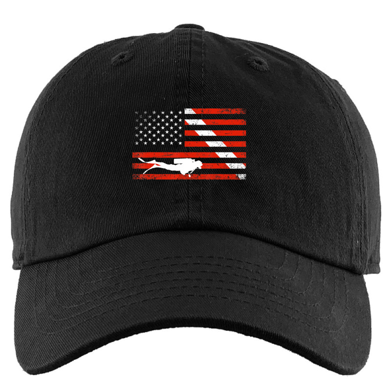 Diver Down Dive Flag Scuba Diving American Flag Kids Cap | Artistshot