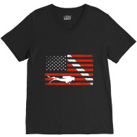 Diver Down Dive Flag Scuba Diving American Flag V-neck Tee | Artistshot