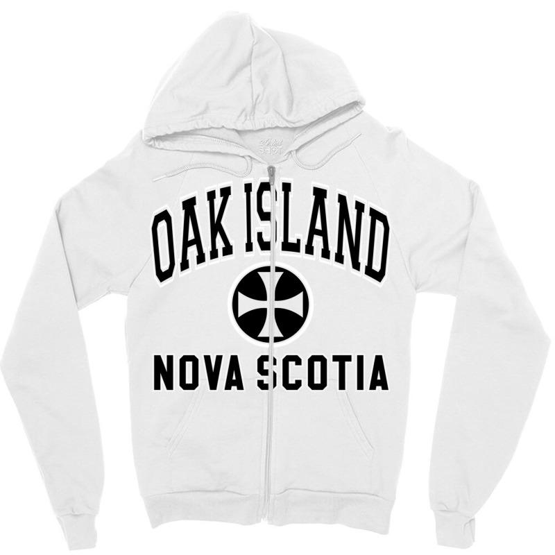 Oak Island Varsity Style Cross Black Print Pullover Hoodie Zipper Hoodie by cm-arts | Artistshot