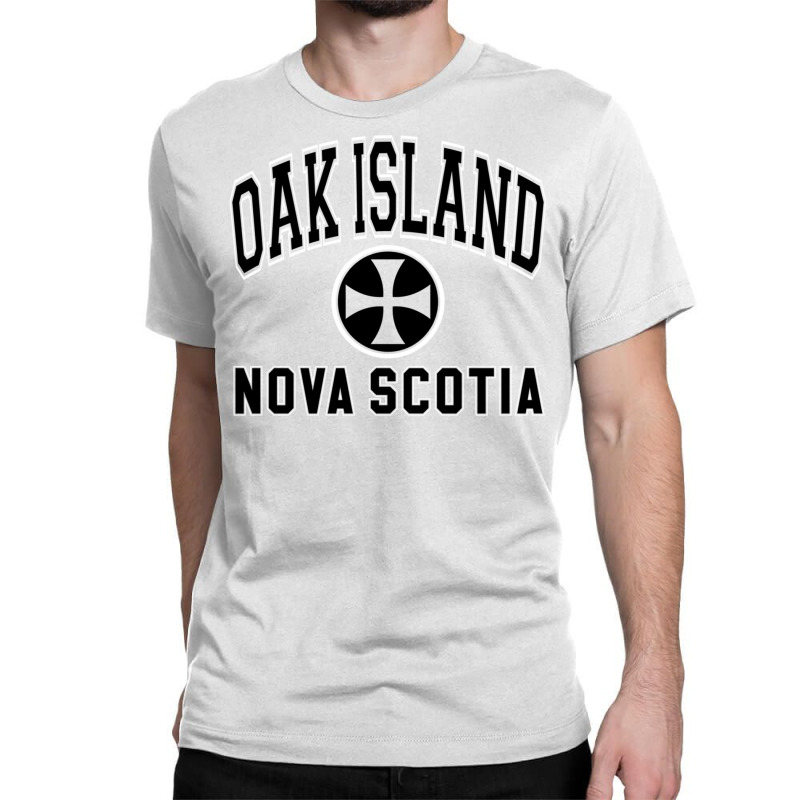 Oak Island Varsity Style Cross Black Print Pullover Hoodie Classic T-shirt by cm-arts | Artistshot