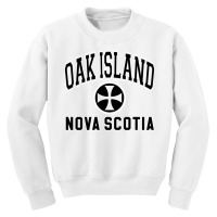 Oak Island Varsity Style Cross Black Print Pullover Hoodie Youth Sweatshirt | Artistshot