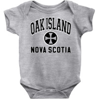 Oak Island Varsity Style Cross Black Print Pullover Hoodie Baby Bodysuit | Artistshot