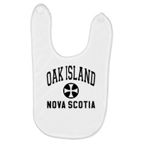 Oak Island Varsity Style Cross Black Print Pullover Hoodie Baby Bibs | Artistshot