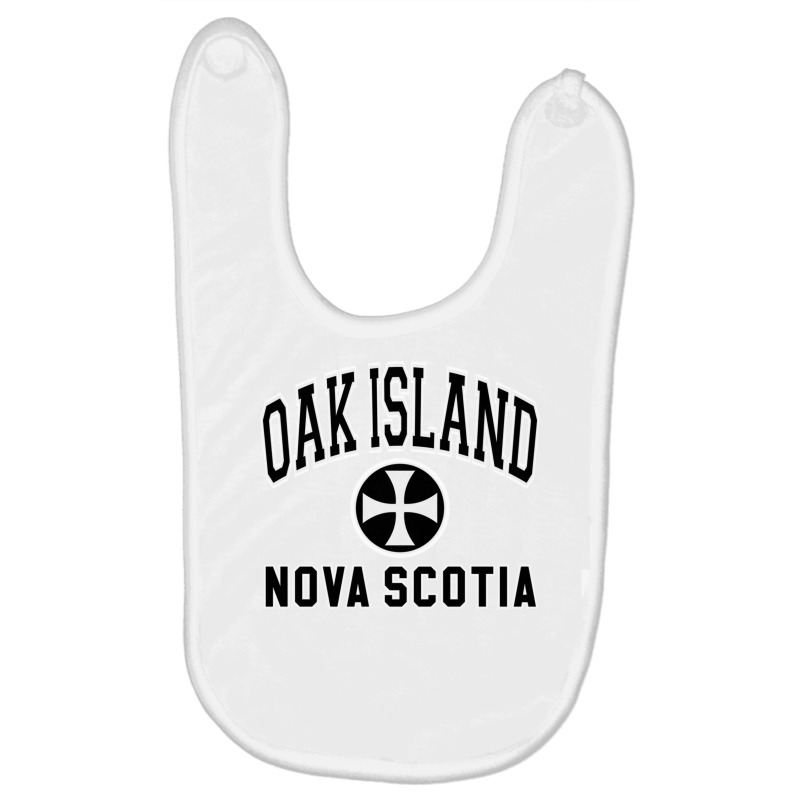 Oak Island Varsity Style Cross Black Print Pullover Hoodie Baby Bibs by cm-arts | Artistshot