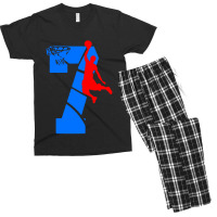 Kids 7 Year Old 7th Basketball Birthday Men's T-shirt Pajama Set | Artistshot