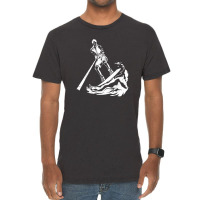 Funny Water Skiing Art For Men Women Wakeboarding Lovers T Shirt 5fhus Vintage T-shirt | Artistshot