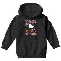 Trick Or Teach Cute Halloween Teacher Ghost Men Women 2022 Youth Hoodie | Artistshot