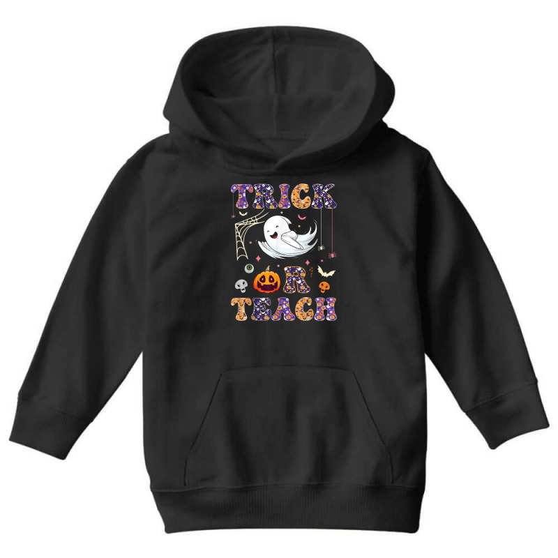 Trick Or Teach Cute Halloween Teacher Ghost Men Women 2022 Youth Hoodie by August | Artistshot