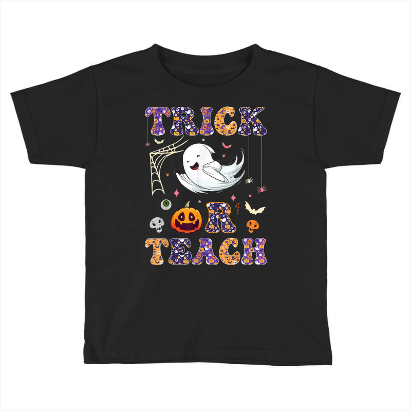 Trick Or Teach Cute Halloween Teacher Ghost Men Women 2022 Toddler T-shirt by August | Artistshot