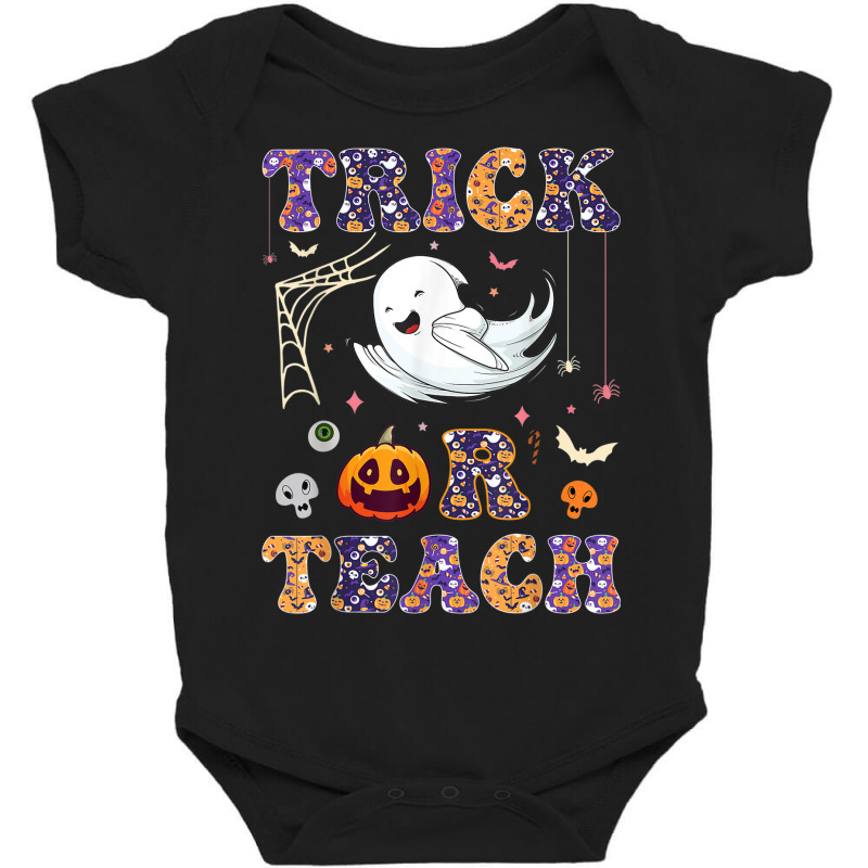 Trick Or Teach Cute Halloween Teacher Ghost Men Women 2022 Baby Bodysuit by August | Artistshot