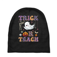 Trick Or Teach Cute Halloween Teacher Ghost Men Women 2022 Baby Beanies | Artistshot