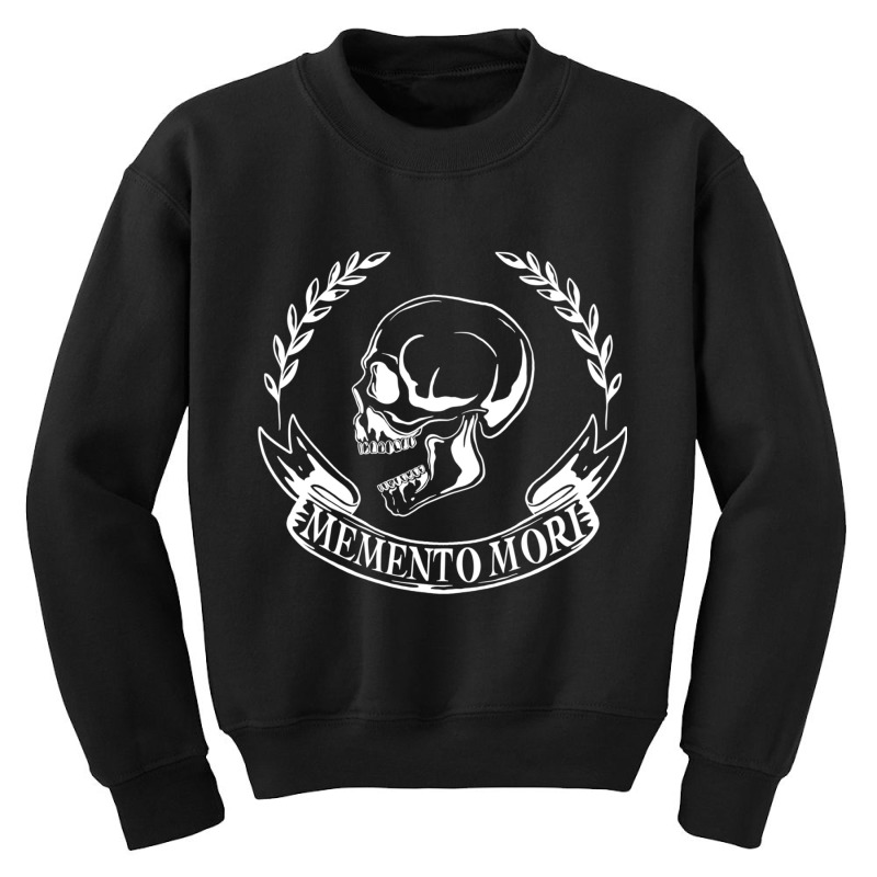 Memento Mori Skull Stoicism Pholosophy Long Sleeve T Shirt Youth Sweatshirt | Artistshot