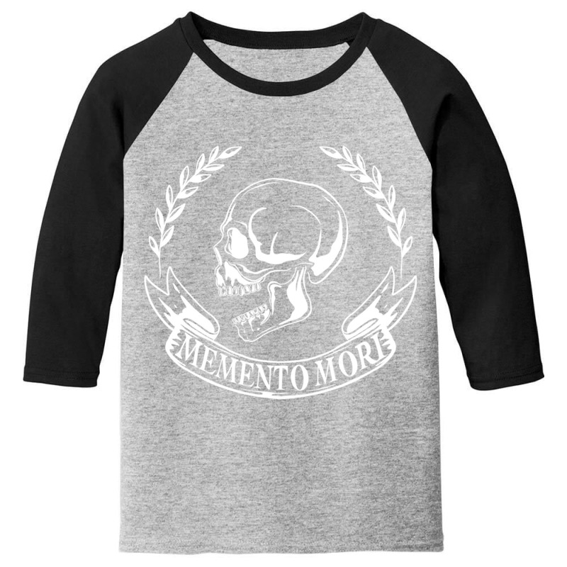 Memento Mori Skull Stoicism Pholosophy Long Sleeve T Shirt Youth 3/4 Sleeve | Artistshot