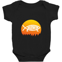 Darwin Fish Baby Bodysuit | Artistshot