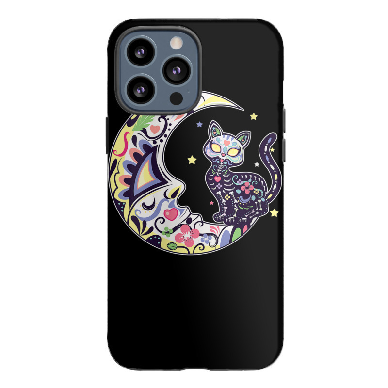 Womens Cat And Moon Sugar Skull Dia De Los Muertos Day Of The Dead V N Iphone 13 Pro Max Case | Artistshot