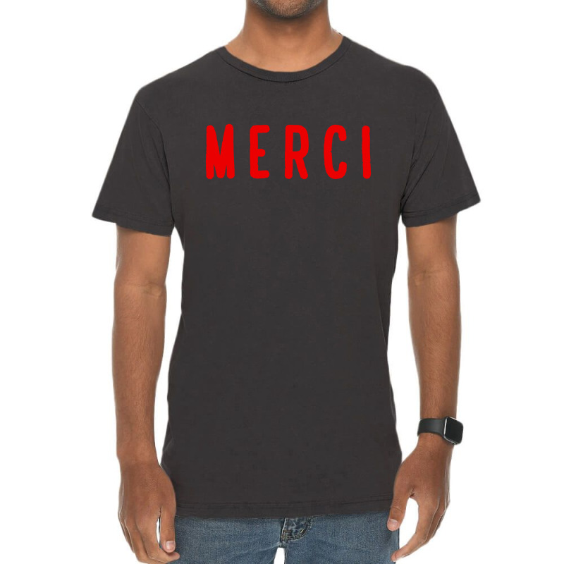 Noun Merci Thank You Translation Vintage T-shirt | Artistshot