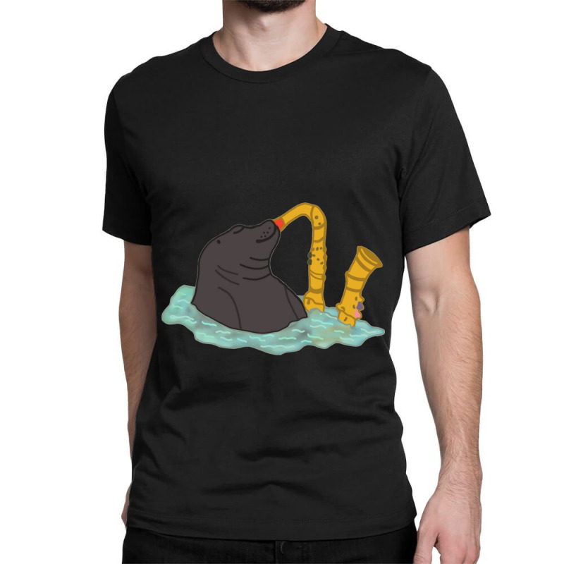 Seal Playing Saxophone Vine Classic T-shirt | Artistshot