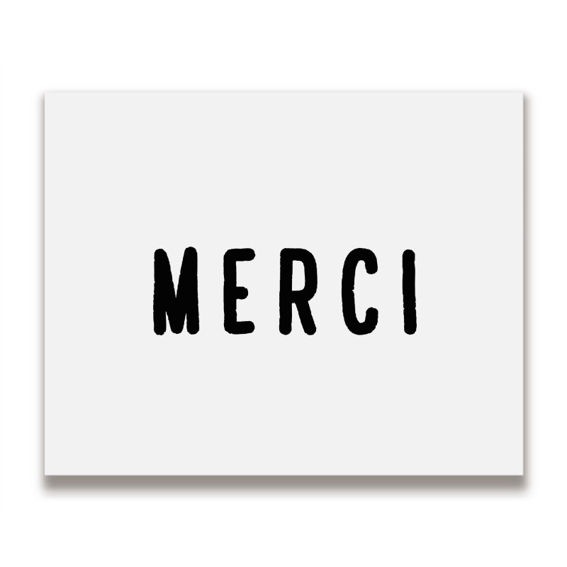 Noun Merci Thank You Translation Metal Print Horizontal | Artistshot